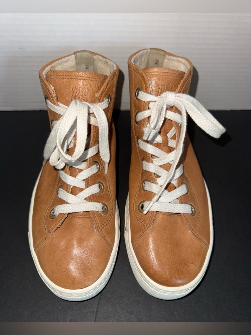 PAUL GREEN Nubuck Leather Extra Light Super Soft Lined High Top Chic Sneaker 8 - Picture 4 of 12